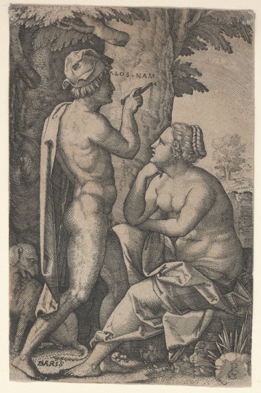 Paris og Oenone av Georg Pencz