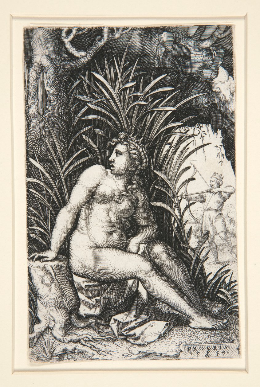 Procris og Cephalus, fra serien The Greek Heroines av Georg Pencz