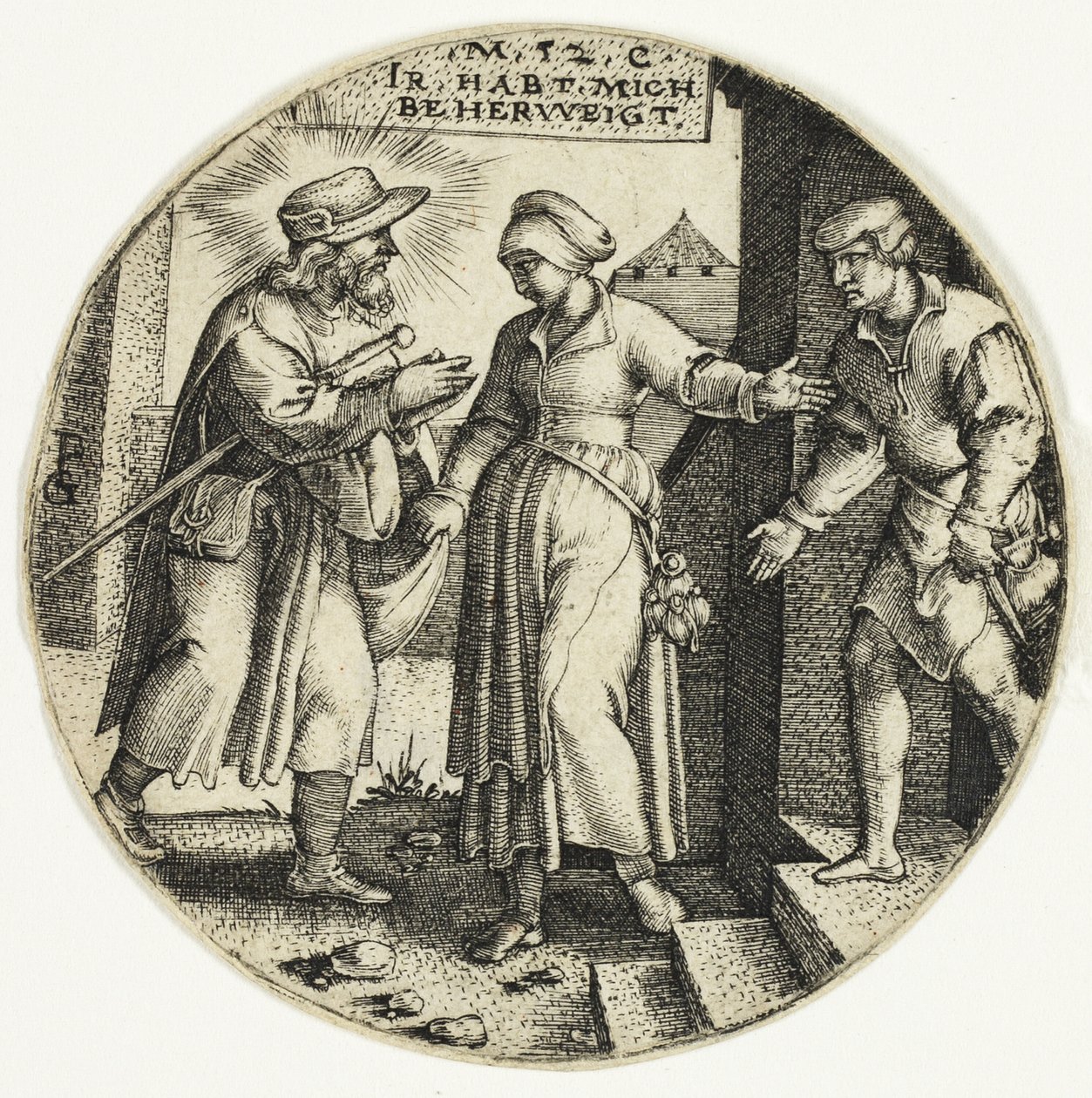 Sheltering Strangers, fra The Seven Acts of Mercy av Georg Pencz