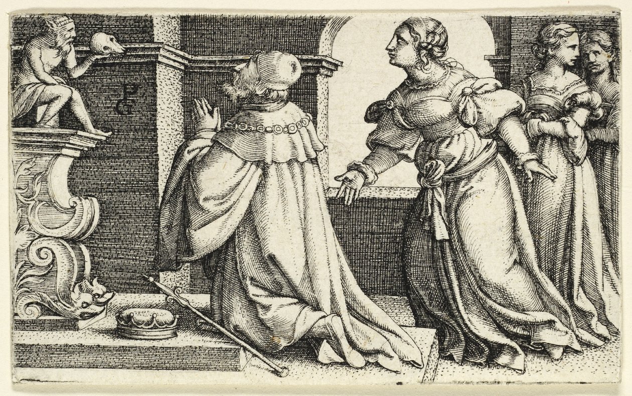 Salomo som tilber idolet Moloch av Georg Pencz
