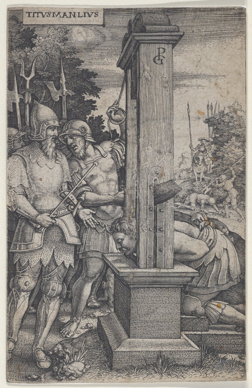 Titus Manlius, fra Roman Heroes, 1535. av Georg Pencz