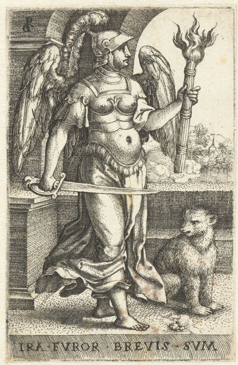vrede (Ira) Ira fvor brevis svm (tittel på objekt) Seven Deadly Sins (serietittel) av Georg Pencz