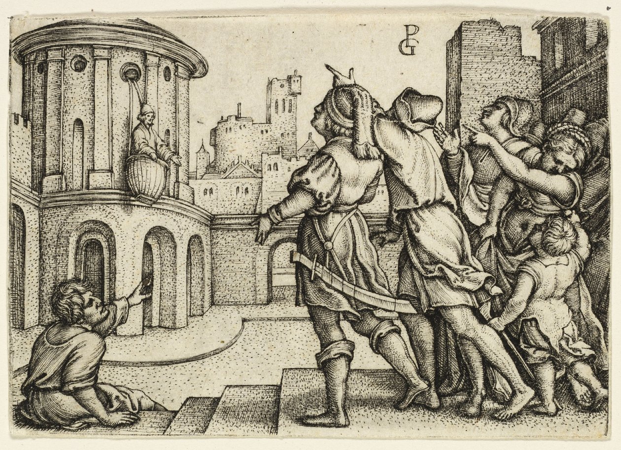 Magikeren Virgil henger i kurven av Georg Pencz