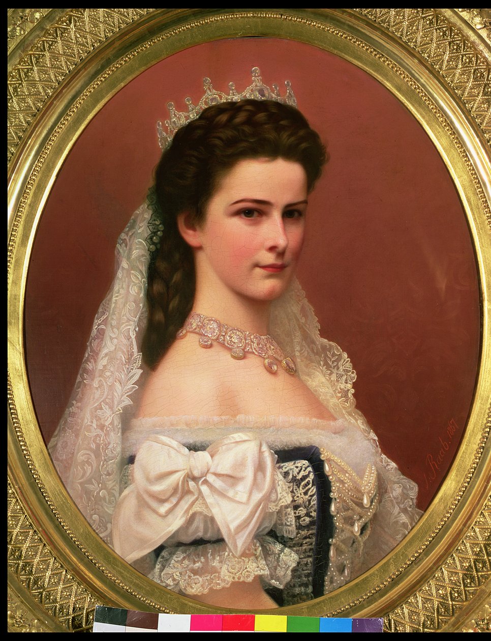 Keiserinne Elizabeth av Bayern (1837-98) i ungarsk drakt, 1867 av Georg Raab