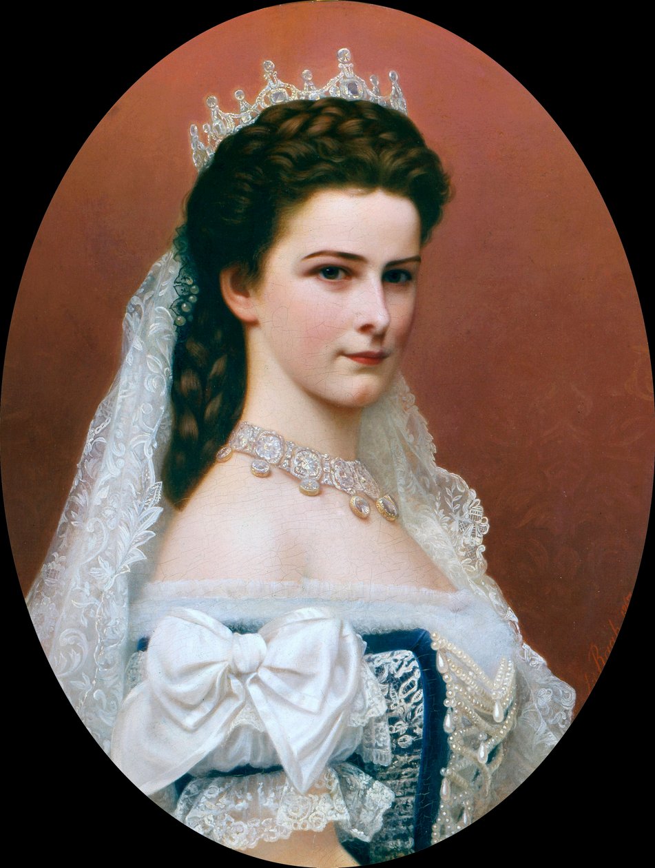 Portrett av keiserinne Elisabeth av Østerrike (Sissi) (1837 - 1898) (maleri) av Georg Raab