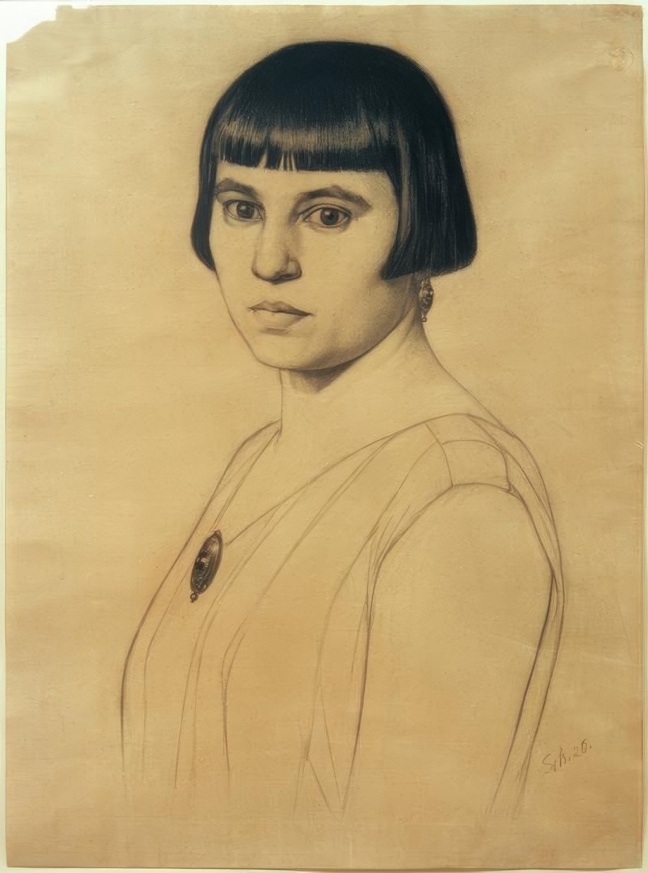 G.Scholz, portrett av Elisabeth Scholz av Georg Scholz