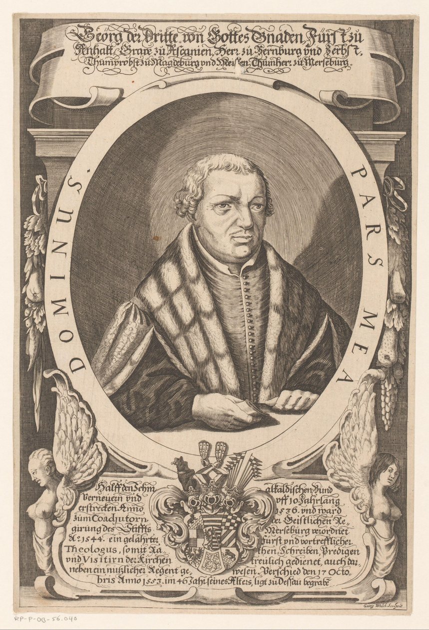 Portrett av Georg III, prins av Anhalt-Dessau av Georg Walch
