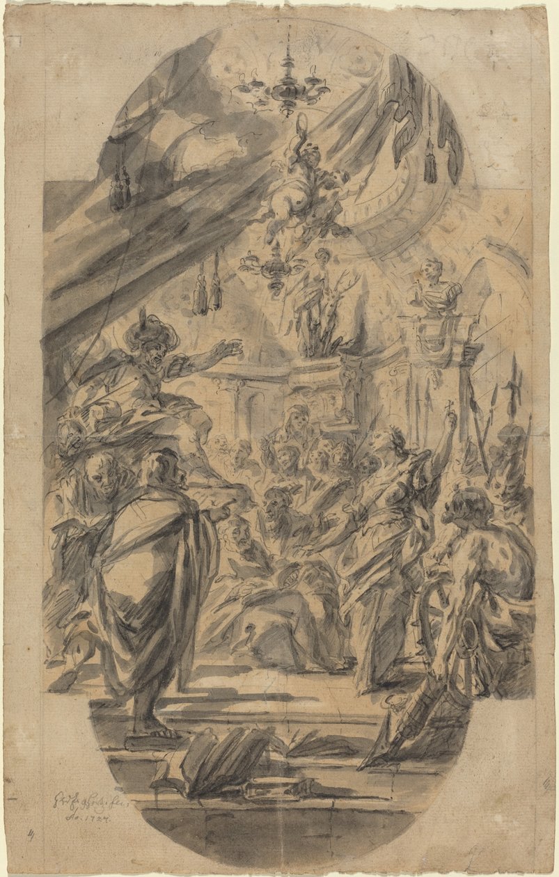 Disputasen til Saint Catherine of Alexandria av Georg Wilhelm Neunhertz