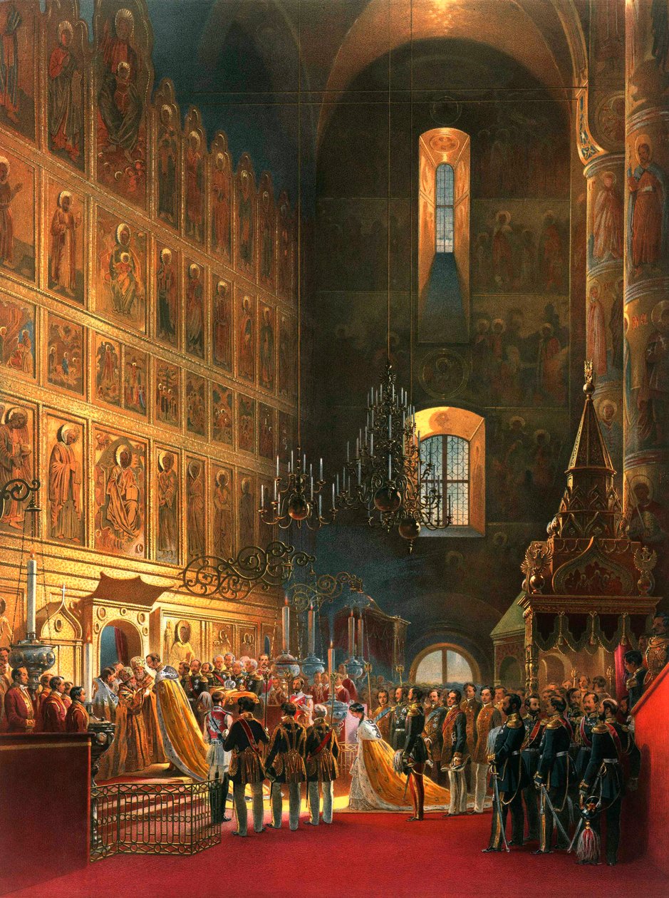 Salvelsen av tsar Alexander II av Russland, Moskva, 1856. av Georg Wilhelm Timm