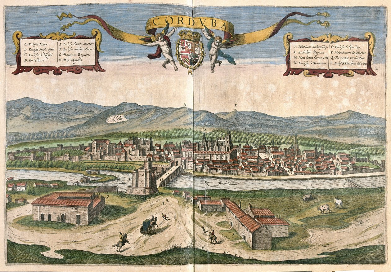 Fontainebleau, Frankrike (gravering av Georg Braun and Hogenberg Franz