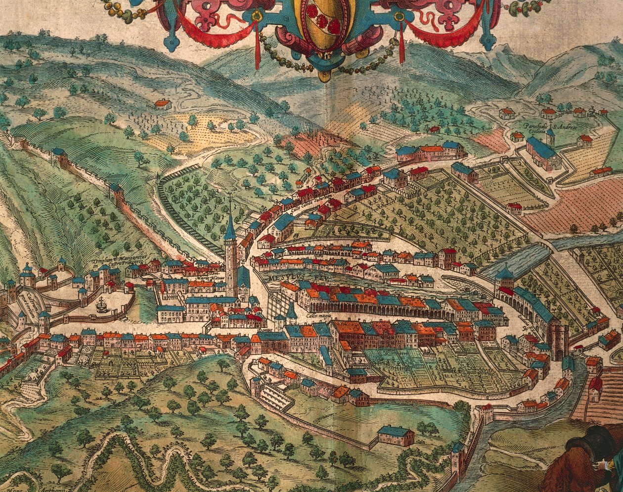 Serravalle Scrivia fra Cities of the World av Georg Braun av Georg Braun and Hogenberg Franz