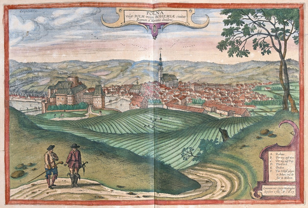 Polna, Tsjekkia (gravering av Georg Braun and Hogenberg Franz