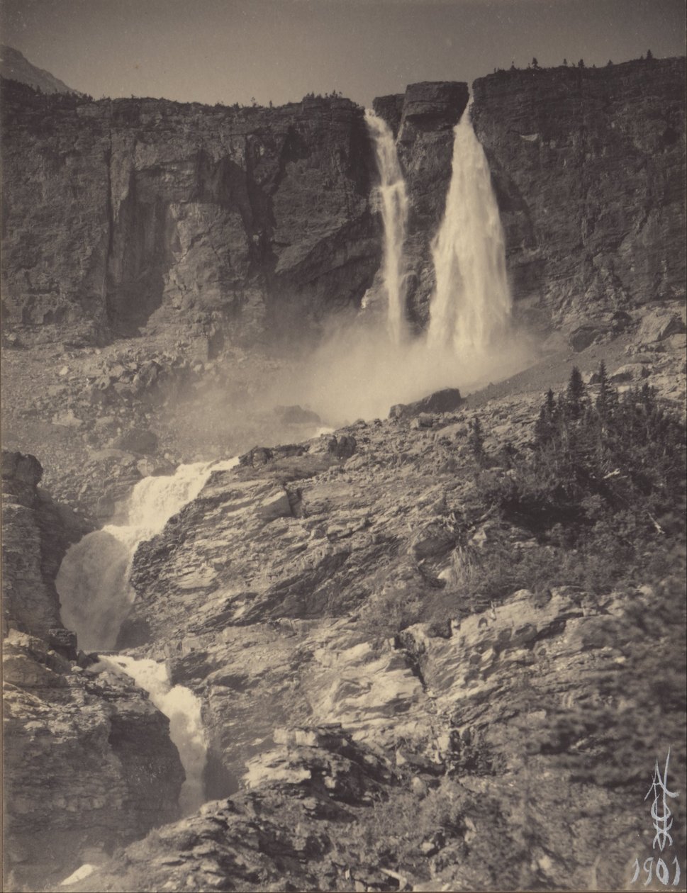 Twin Falls, Yoho Valley av George B. Vaux Jr.