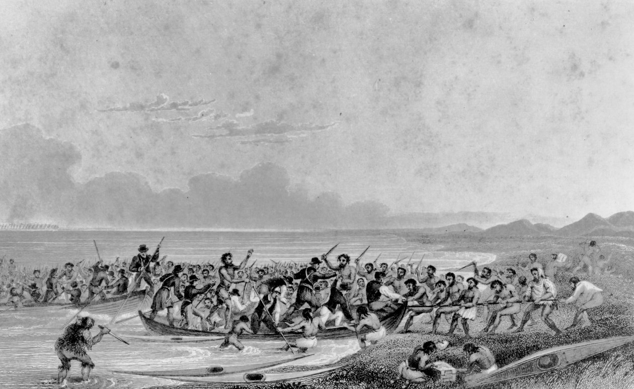 Esquimaux plyndret Franklins ekspedisjonsbåter, 1826 av George Back