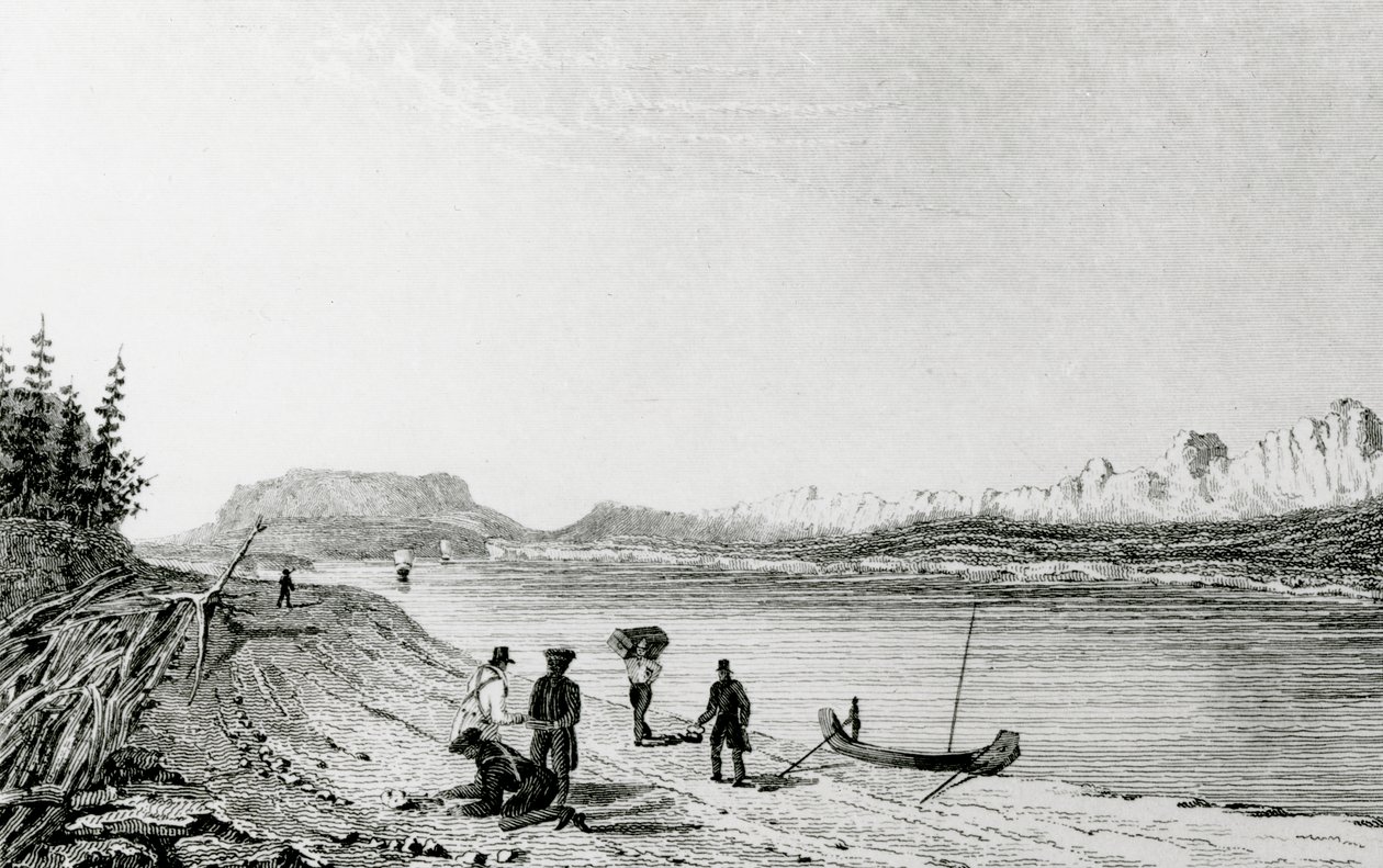 En del av Rocky Mountains, Mackenzies River, 1828 av George Back