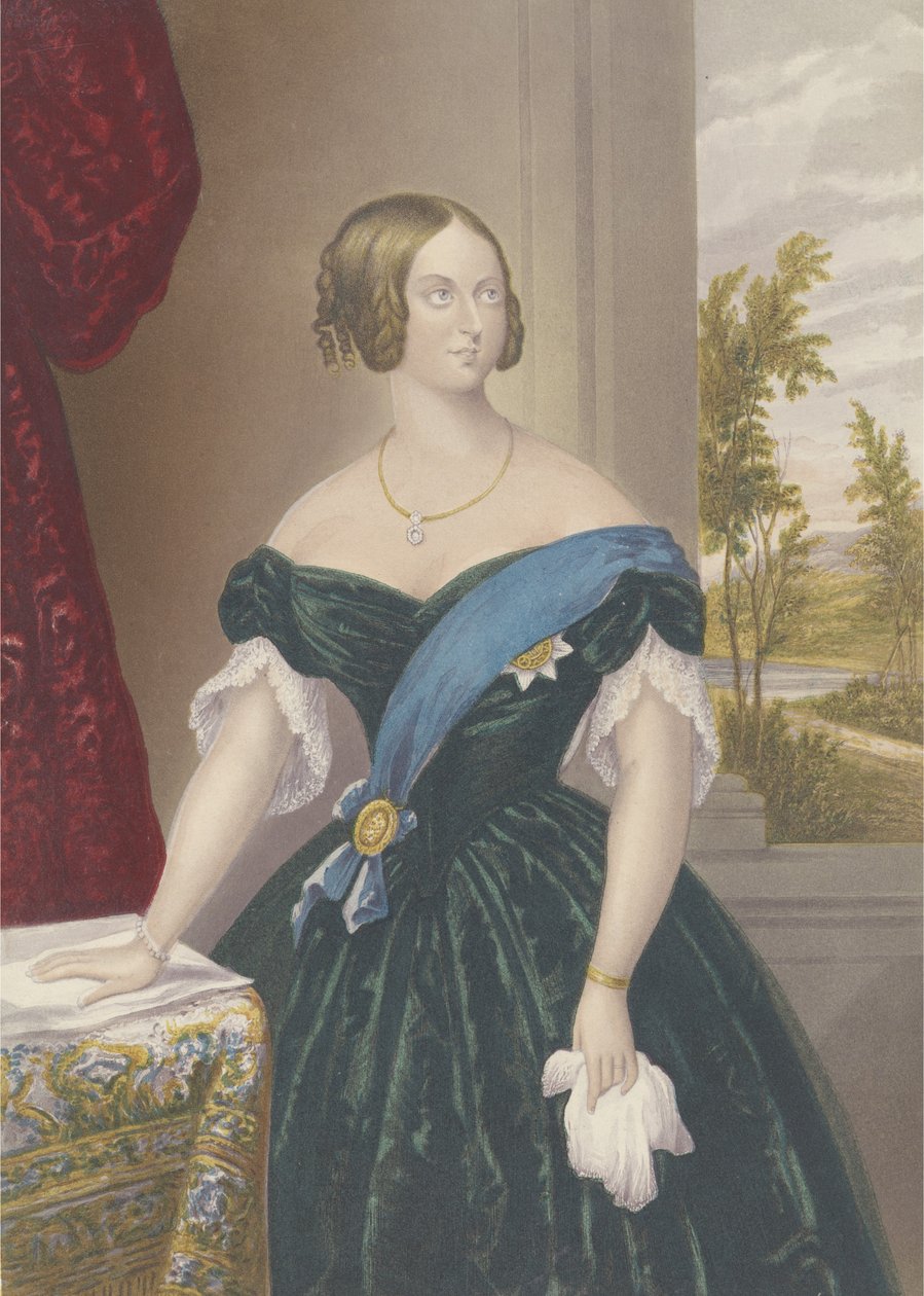 Dronning Victoria, ca. 1860 (akvatint) av George Baxter