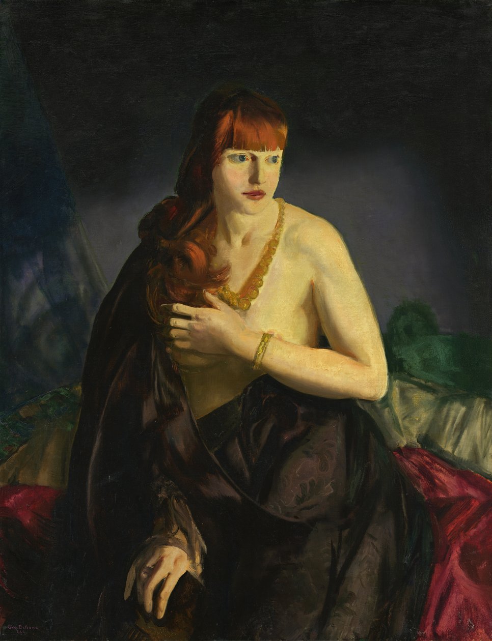 Naken med rødt hår av George Wesley Bellows