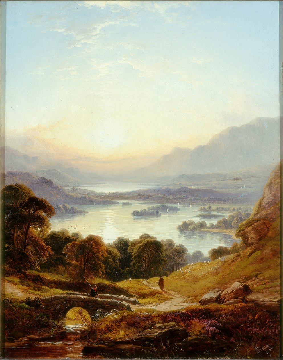Derwentwater og Bassenthwaite Lakes, Keswick, 1877 av George Blackie Sticks