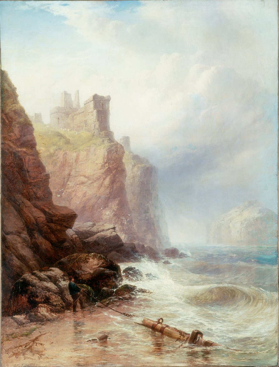 Tantallon slott, 1872 av George Blackie Sticks