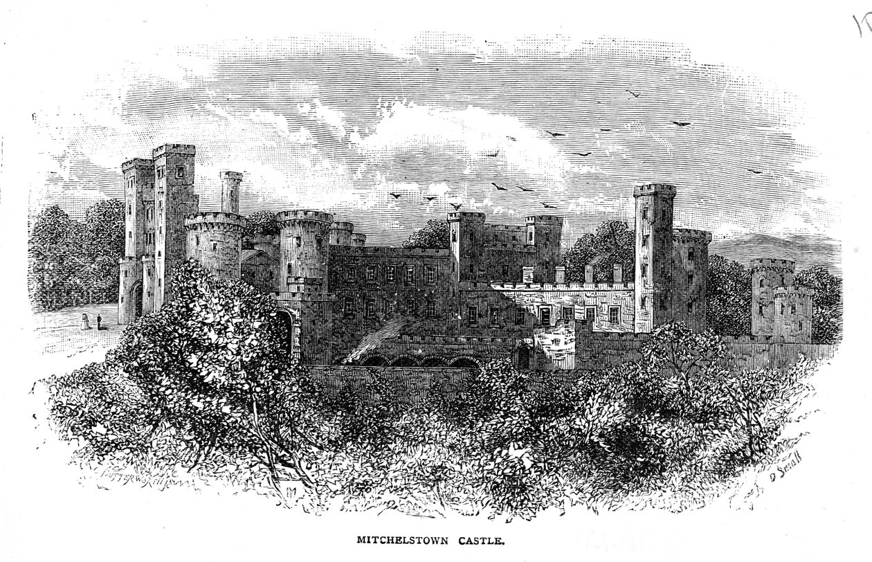 Mitchelstown Castle, gravert av D. Small av George Butterworth