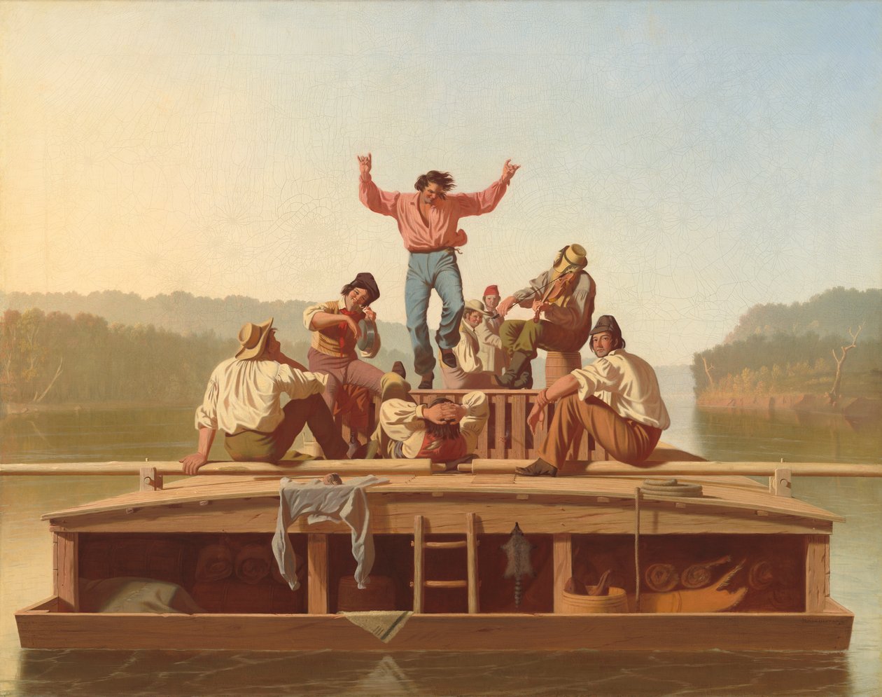The Jolly Flatboatmen av George Caleb Bingham