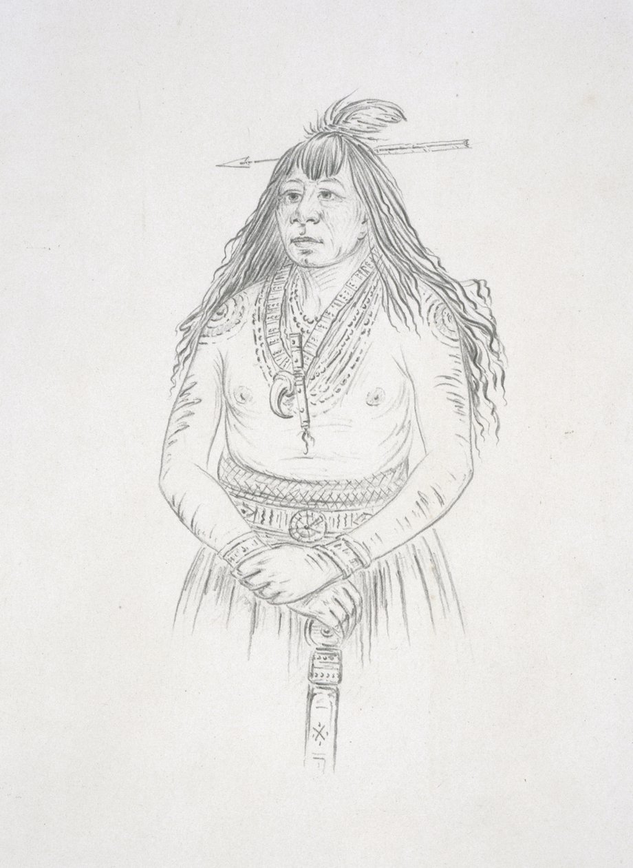 Søster Shonji (New Fire) 1852 av George Catlin