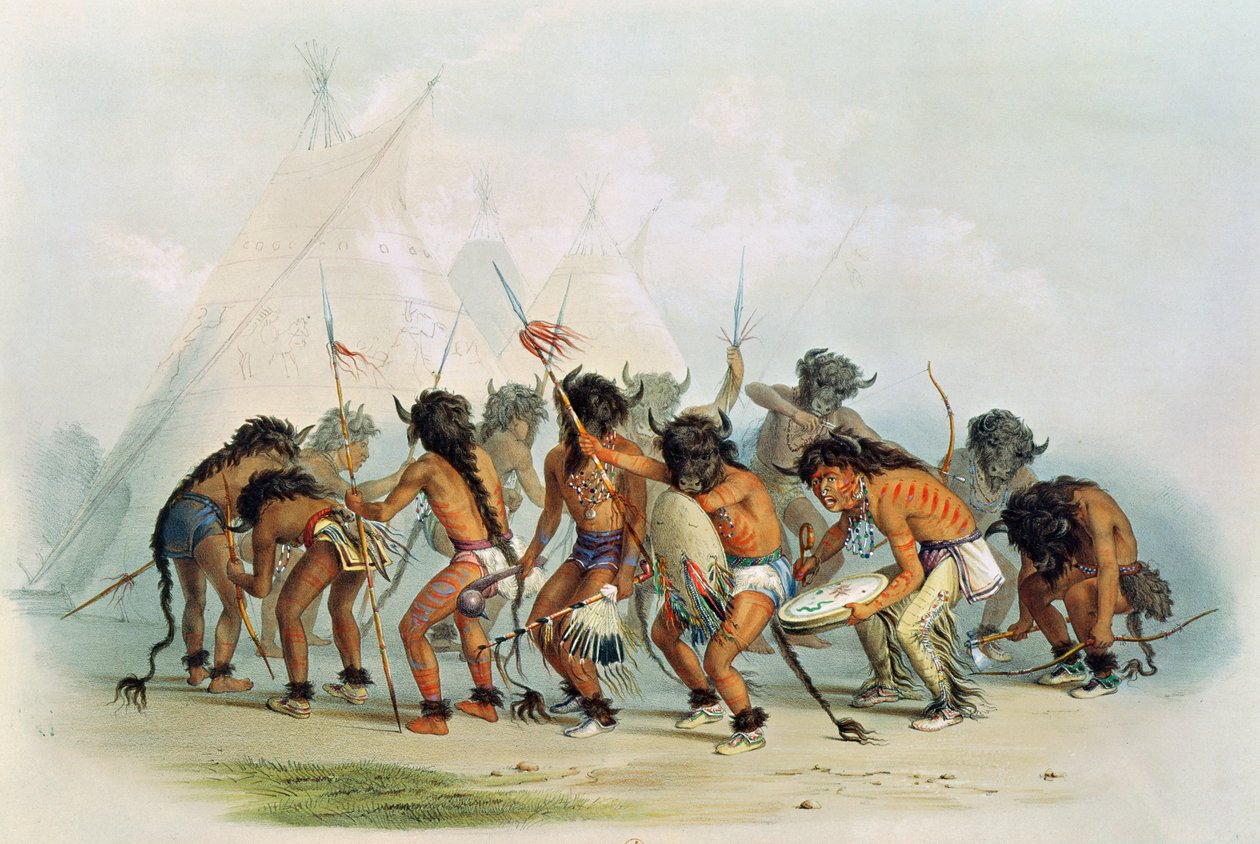 Buffalo Dance, ca. 1832 av George Catlin