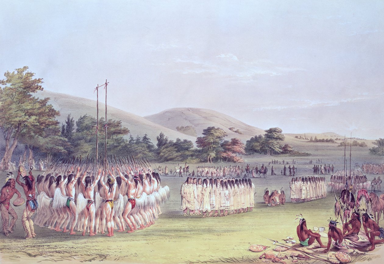 Choctaw Ball-Play Dance, 1834-35 av George Catlin