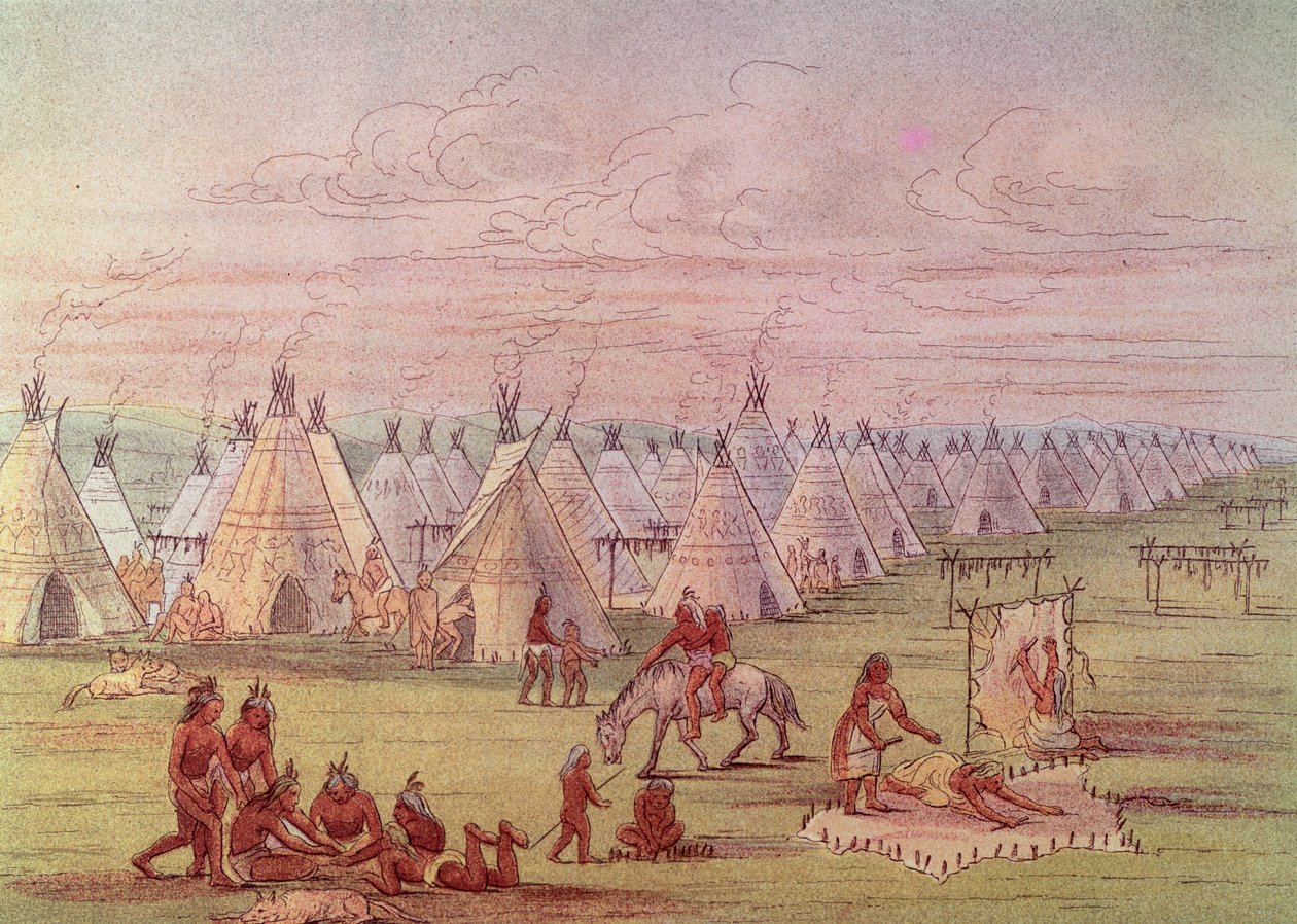 Comanche Village av George Catlin