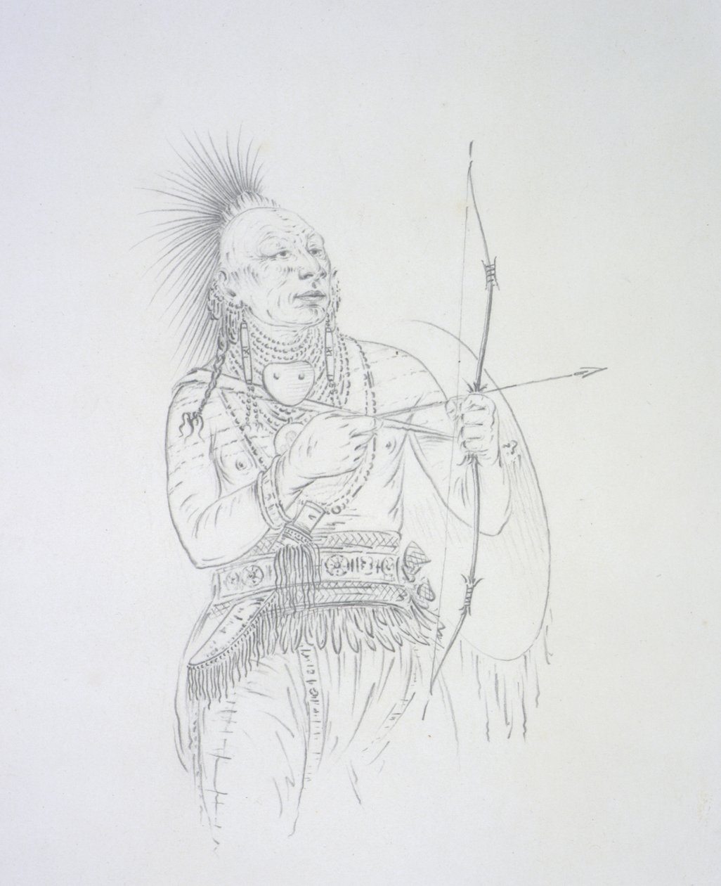 Meach-o-shin gaw (Den lille hvite bjørnen) 1852 av George Catlin