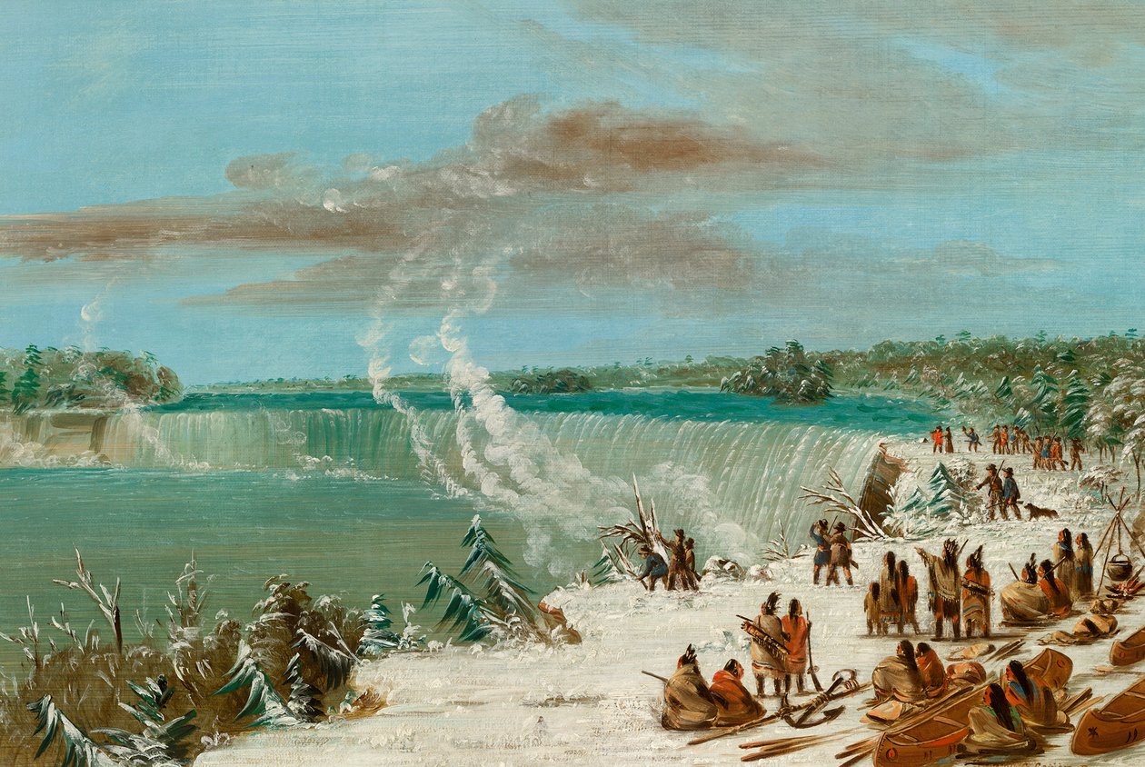 Portage Around the Falls of Niagara at Table Rock, 1847-48 av George Catlin