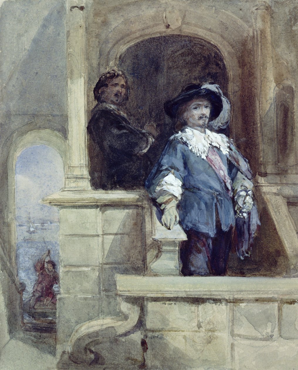 Sir Thomas Wentworth (etterpå jarl av Strafford) og John Pym i Greenwich, 1628 av George Cattermole