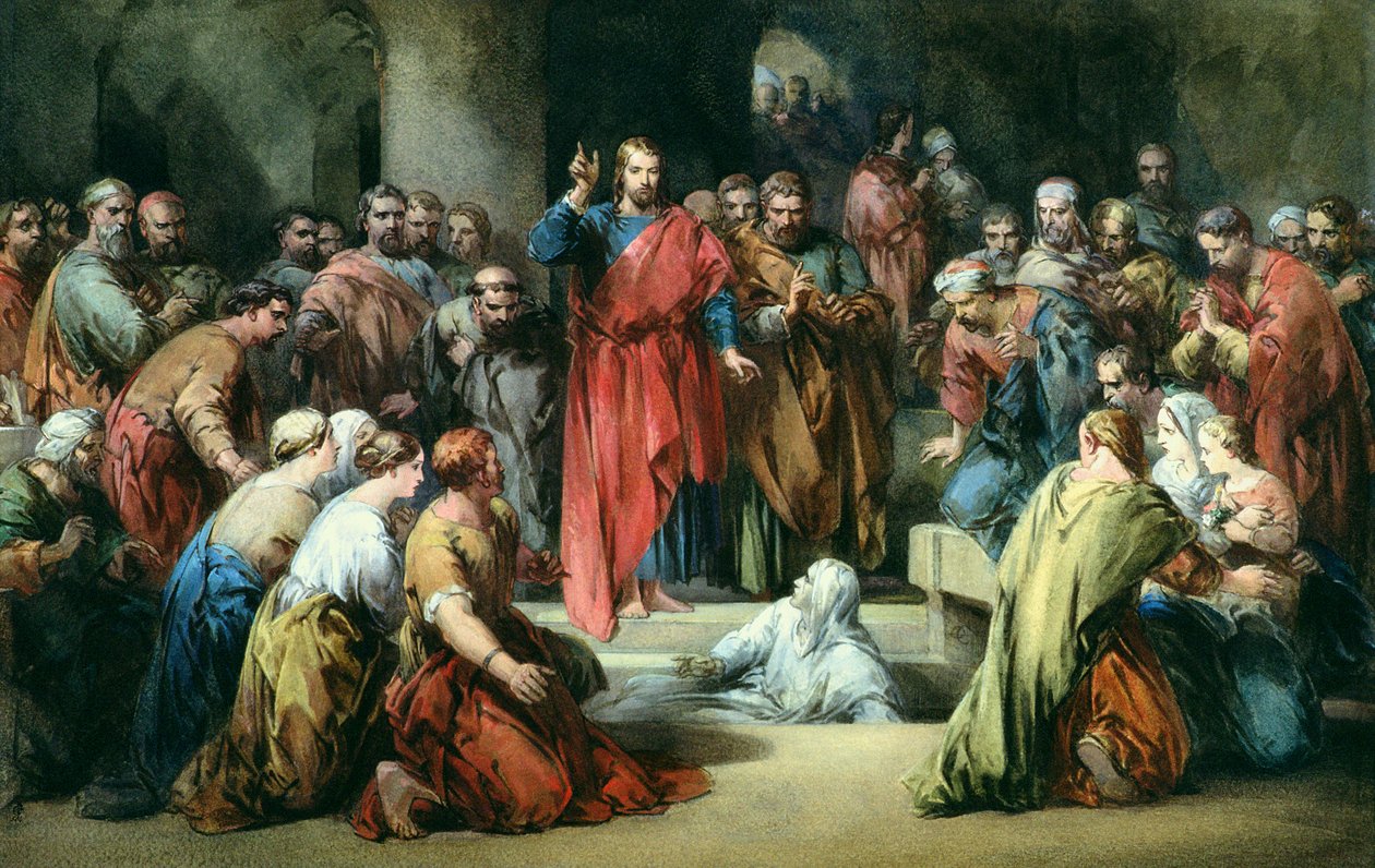 Oppreisningen av Lasarus av George Cattermole