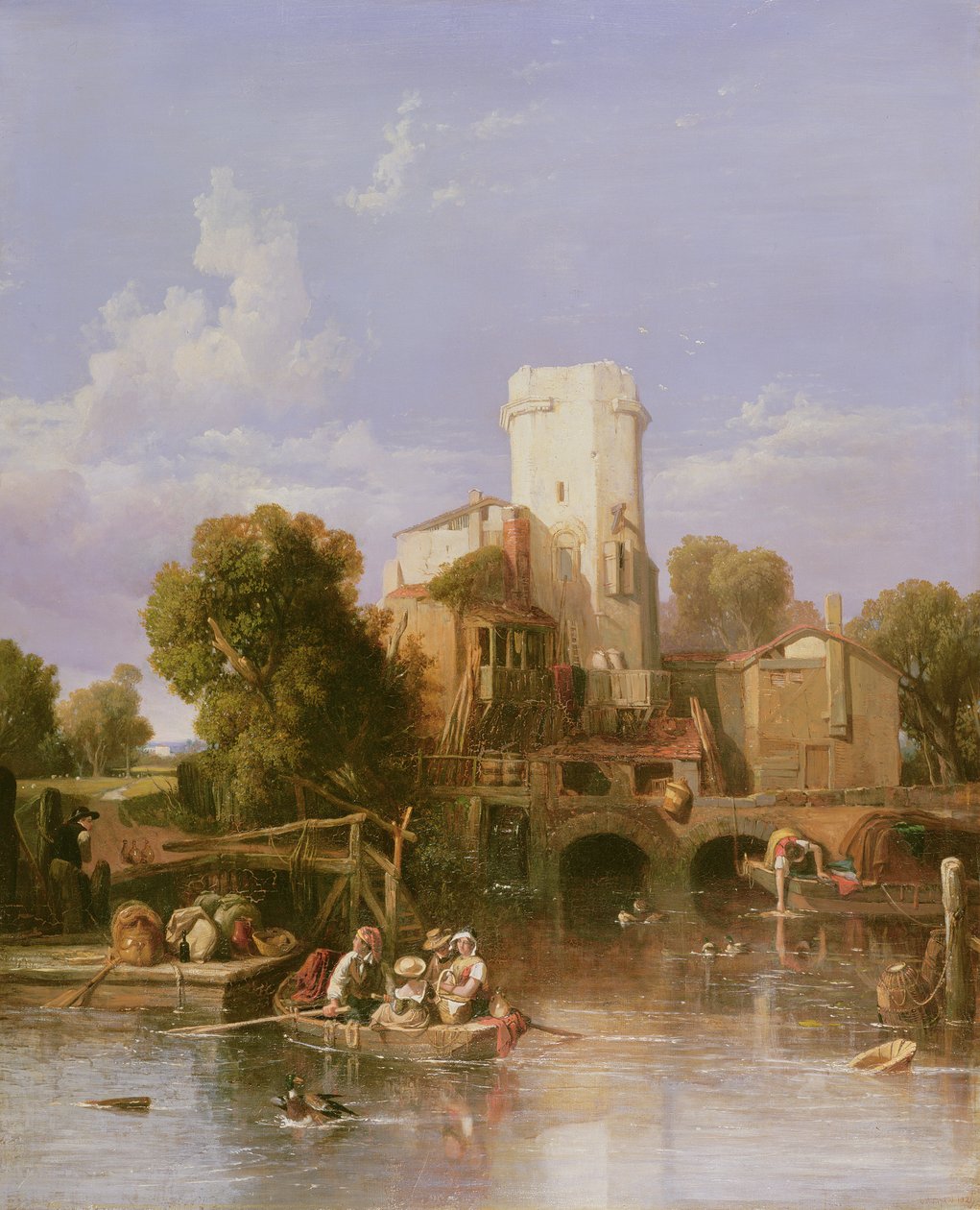 På Rhinen nær Köln av George Clarkson Stanfield