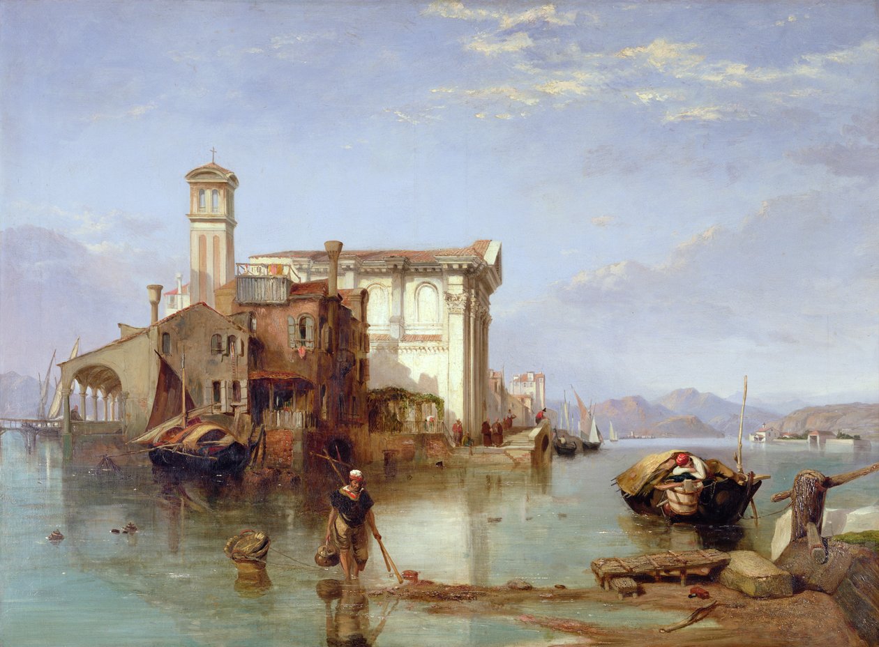 Utsikt over Middelhavet, 1834-35 av George Clarkson Stanfield