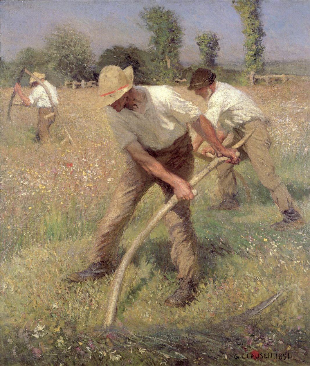 The Mowers, 1891 av George Clausen