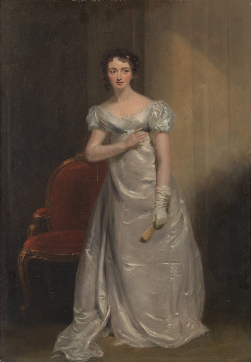 Harriet Smithson som Miss Dorillon, i Wives as They Were, og Maids as They Are av Elizabeth Inchb ... av George Clint