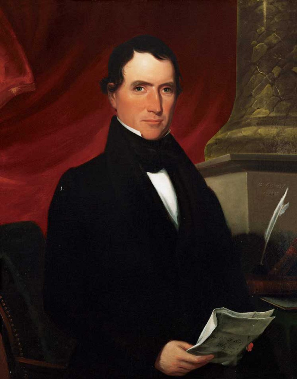 Olje på lerret portrett av William R. King av George Cooke