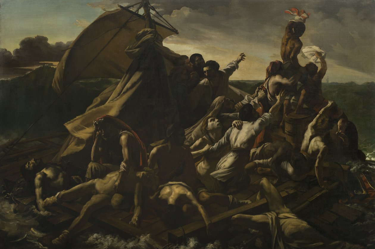 Medusa-flåten, etter Theodore Gericault, 1830 (olje på lin) av George Cooke