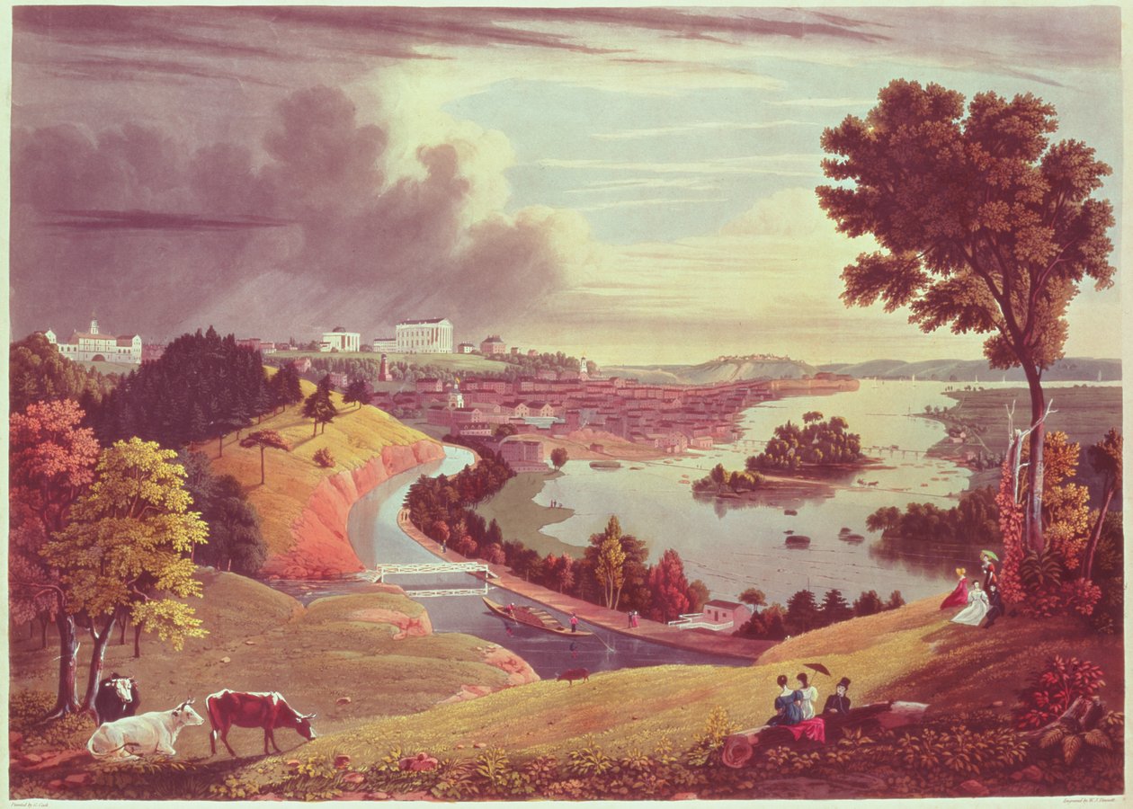 Richmond, Virginia, gravert av William James Bennett av George Cooke