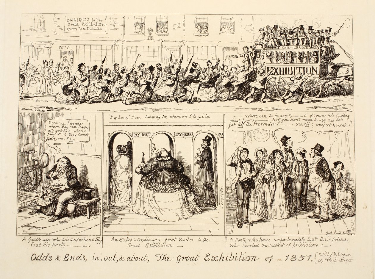 Odds & Ends, In, Out, and About, The Great Exhibition of 1851, pub. 1851 av George Cruikshank
