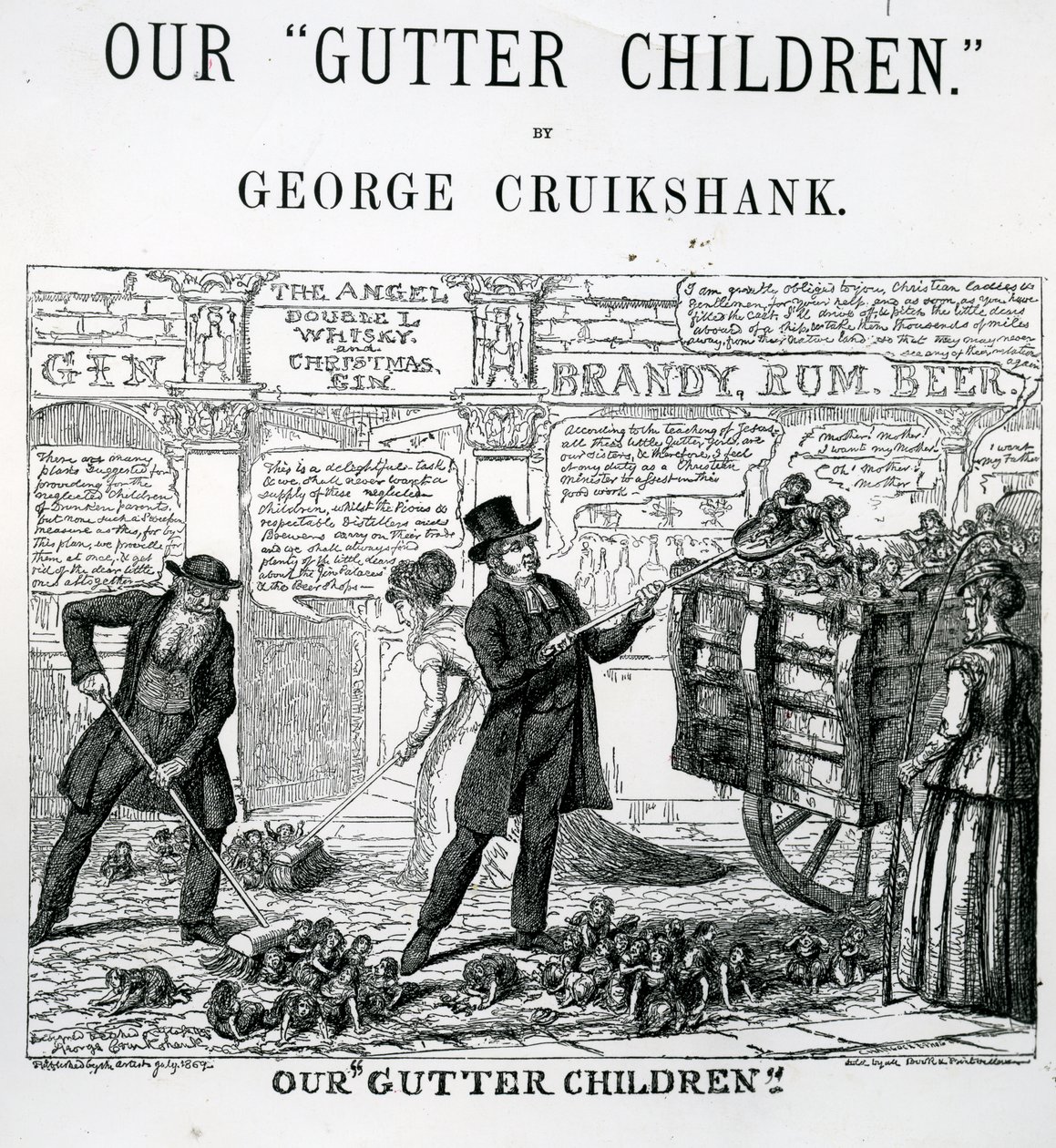 Våre rennebarn, 1869 av George Cruikshank
