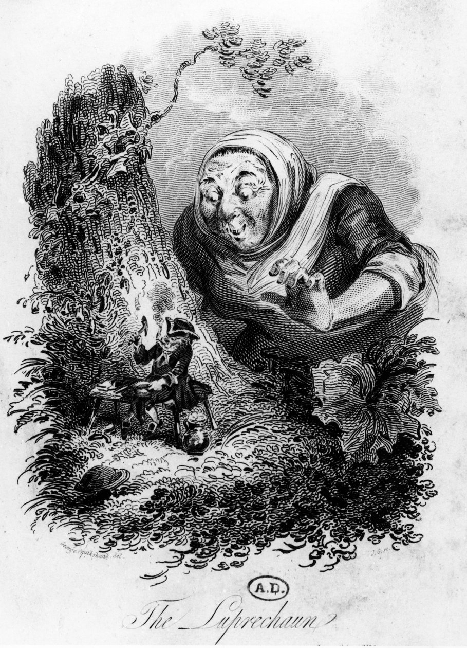 Leprechaunen, ca. 1800-50 av George Cruikshank