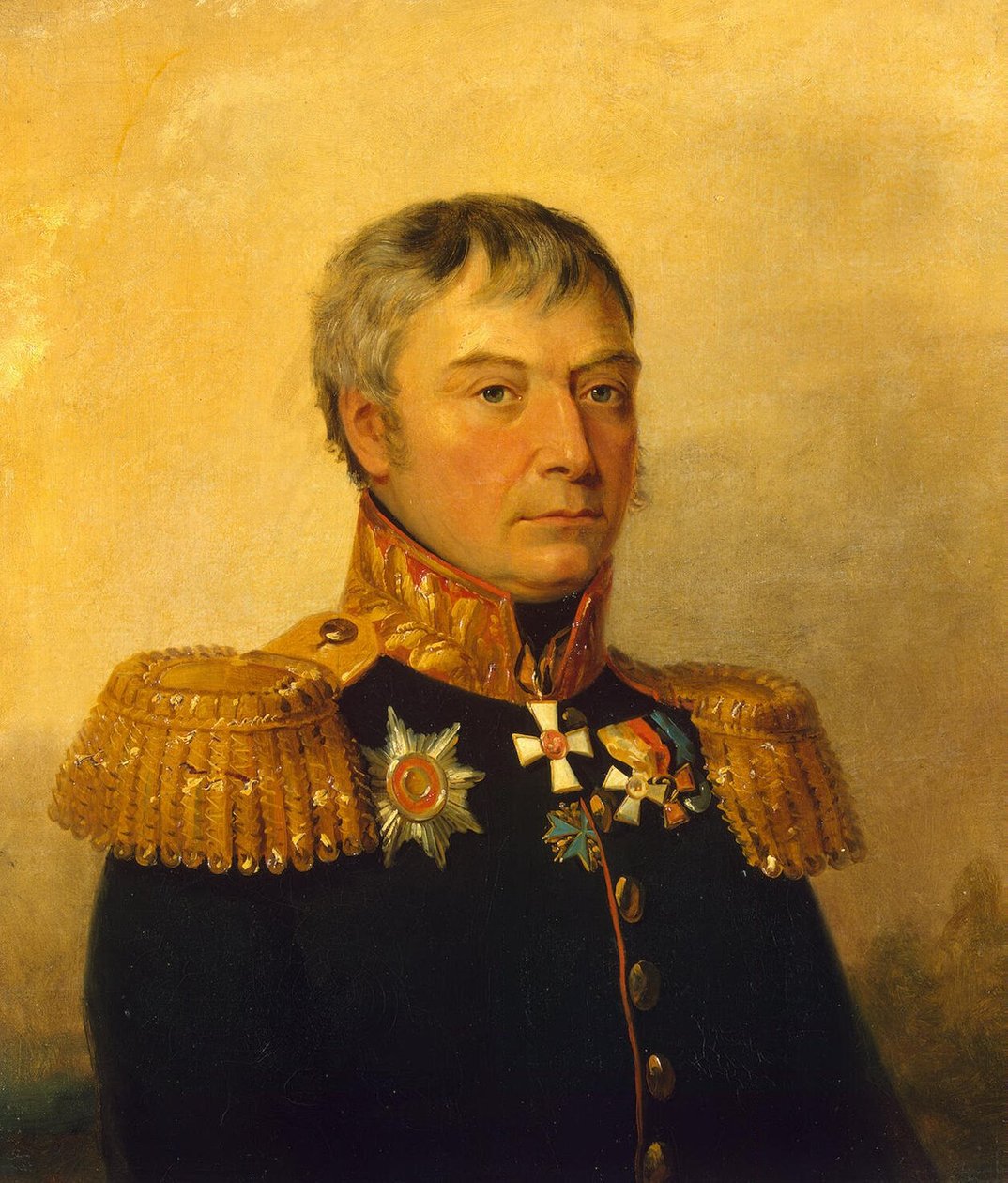 Portrettet av den russiske general Apollon Stepanovich Zhemchuzhnikov i Military Gallery of the Winter Palace av George Dawe