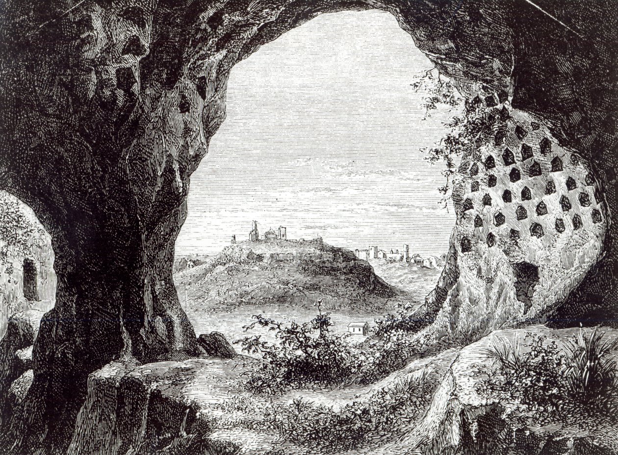 Columbarium, med en fjern utsikt over Toscanella av George Dennis