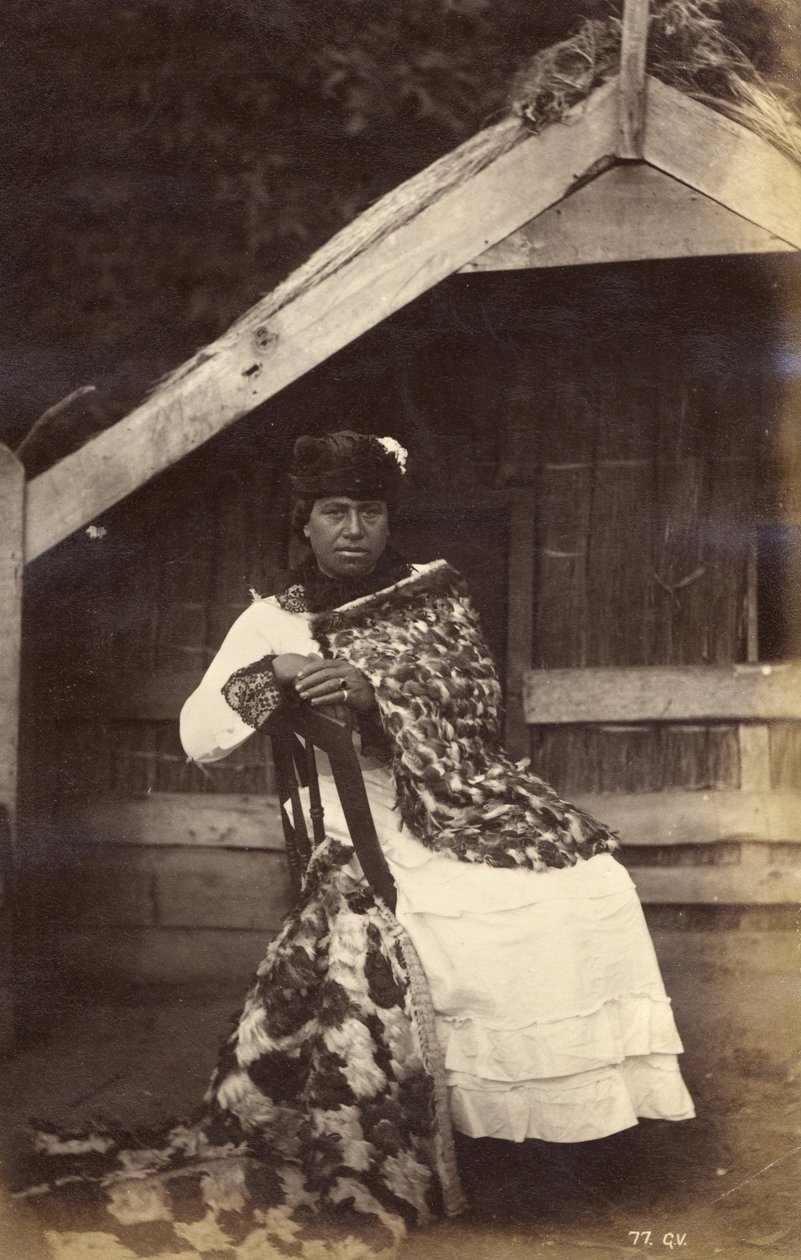Guide Kate, Wairoa, 1885 (albumtrykk) av George Dobson Valentine