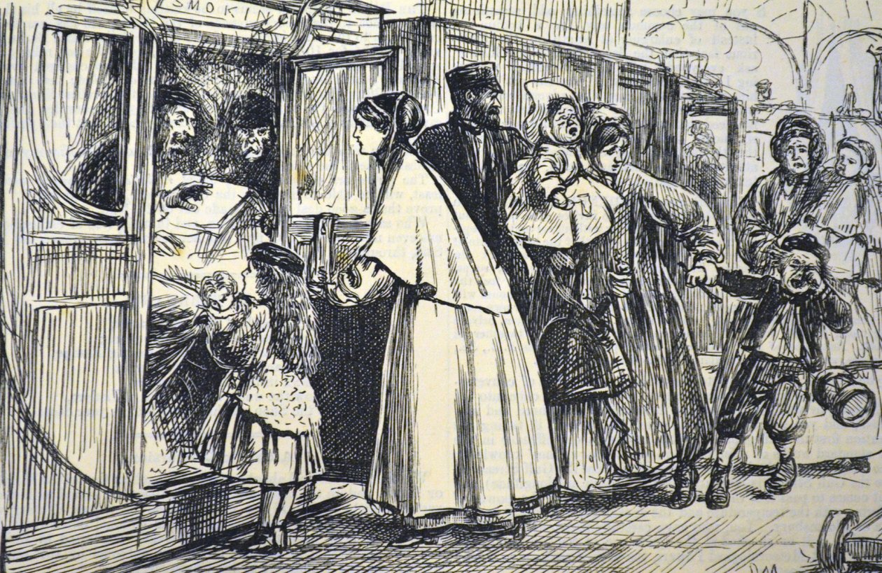 Invasjon av en røykende vogn, 1869 av George du Maurier