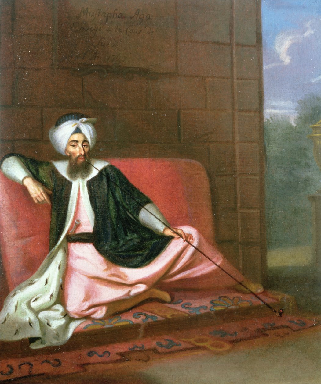 Portrett av Mustapha Aga utsending til det svenske hoffet, 1727 av George Engelhardt Schroeder
