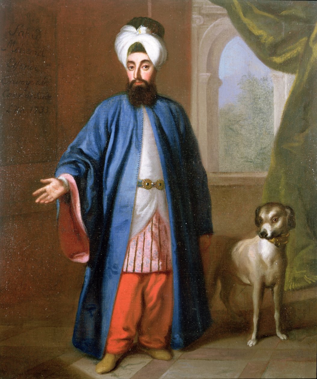 Portrett av Sahid Mehemet Effendi utsending til det svenske domstolen, 1733 av George Engelhardt Schroeder