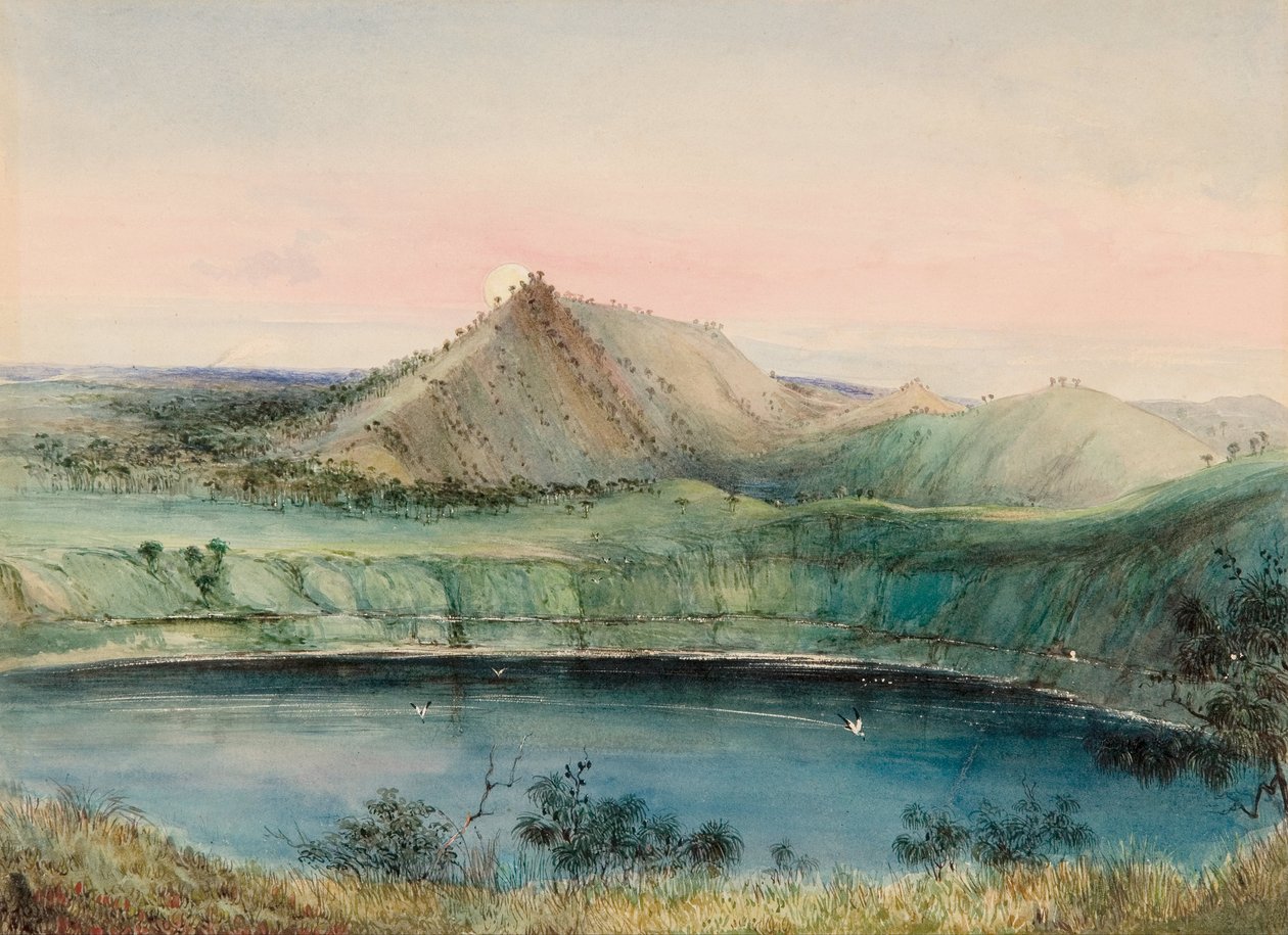 Blue Lake, Mount Gambier av George French Angas